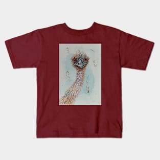 Australian Emu - bird art Kids T-Shirt